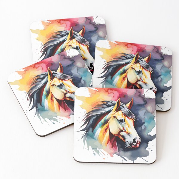Item preview,  A Colorful Cartoon horses✨ designed and sold by firecard.