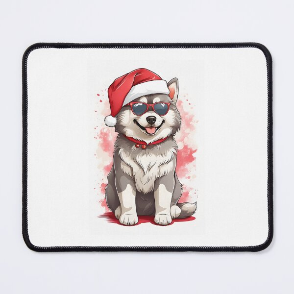 Aperçu de l'œuvre Père Noël Malamute d'Alaska créée et vendue par HOMETOWN86.