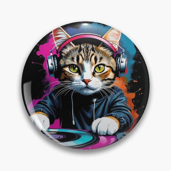 Item preview, Groovy DJ Cat - Purr-fect Beats and Feline Vibes in this Meow-sical Design designed and sold by HanryangChoi.