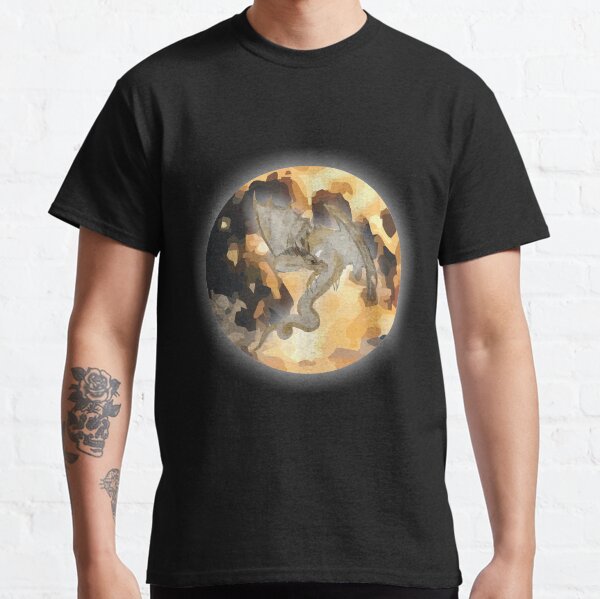 Dragon Gold Moon: Ethereal Night Classic T-Shirt