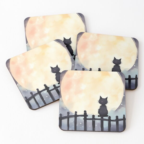 Item preview, Adorable Kitty Moonlit Mischief designed and sold by cute-animals99.