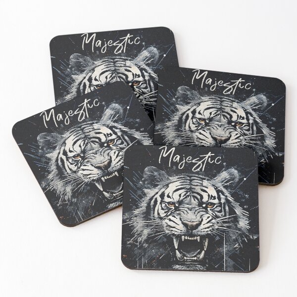 Item preview, Powerful Tiger Roar - Intense Wildlife Art Print designed and sold by inkArtistryfine.