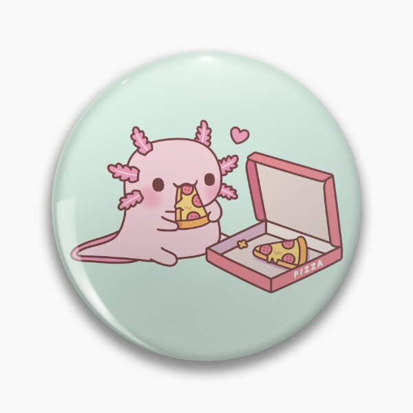 Item preview, Cute Axolotl Loves Eating Pizza designed and sold by rustydoodle.