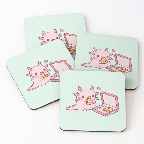 Item preview, Cute Axolotl Loves Eating Pizza designed and sold by rustydoodle.