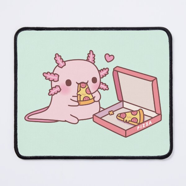 Item preview, Cute Axolotl Loves Eating Pizza designed and sold by rustydoodle.