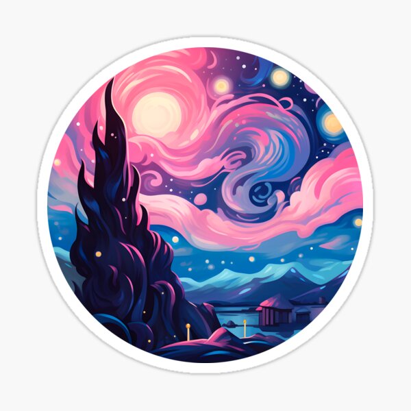Item preview, Subtle Trans Pride Starry Night designed and sold by ArtliciousHUMAN.