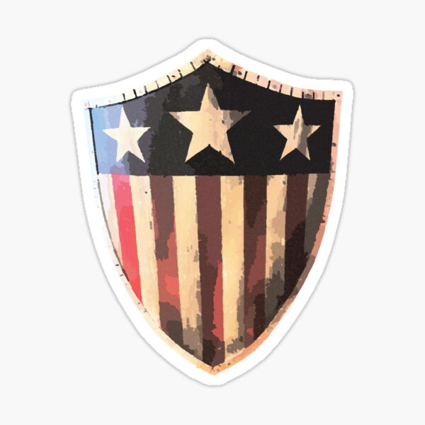 American Patriot Shield Stars and Stripes Sticker