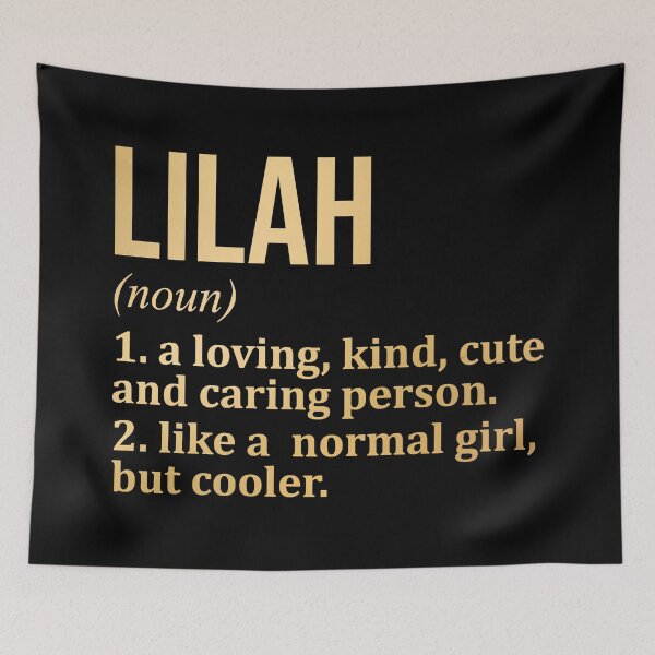 Item preview, Lilah Name Definition in Gold designed and sold by XCIV.