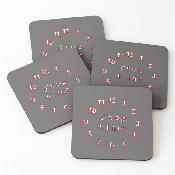 Item preview, stop time clock arrow black red white 3d designed and sold by 4rpixs.