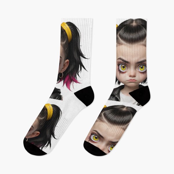 Item preview, Punk girl big eyes feel upset designed and sold by KiraChie.