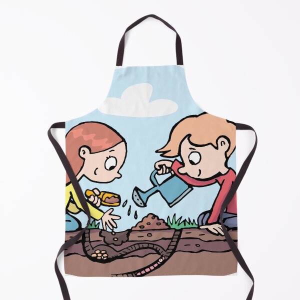 Item preview, girl and a boy plant seeds in a hole in the ground designed and sold by duxpavlic.