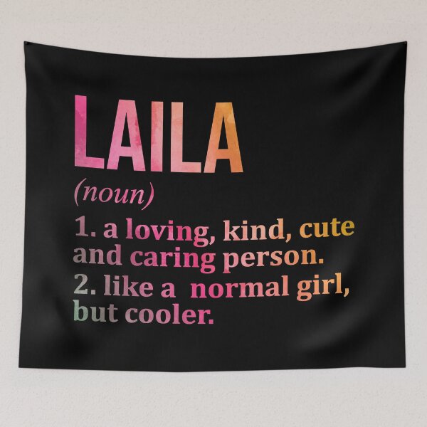 Item preview, Laila Name Definition in Watercolor designed and sold by XCIV.