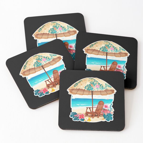 Item preview, Umbrella and Chair on a Beach in Hawaii - Ocean Chill designed and sold by NautiChic.