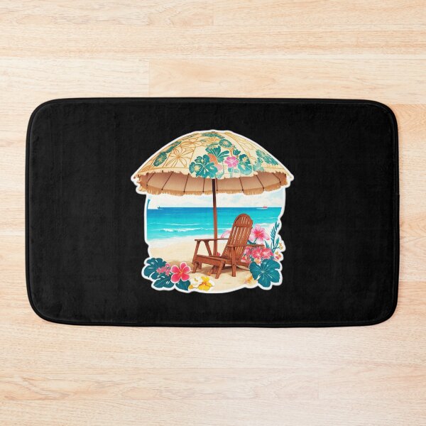 Item preview, Umbrella and Chair on a Beach in Hawaii - Ocean Chill designed and sold by NautiChic.