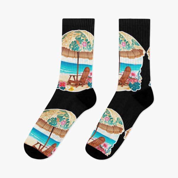 Item preview, Umbrella and Chair on a Beach in Hawaii - Ocean Chill designed and sold by NautiChic.