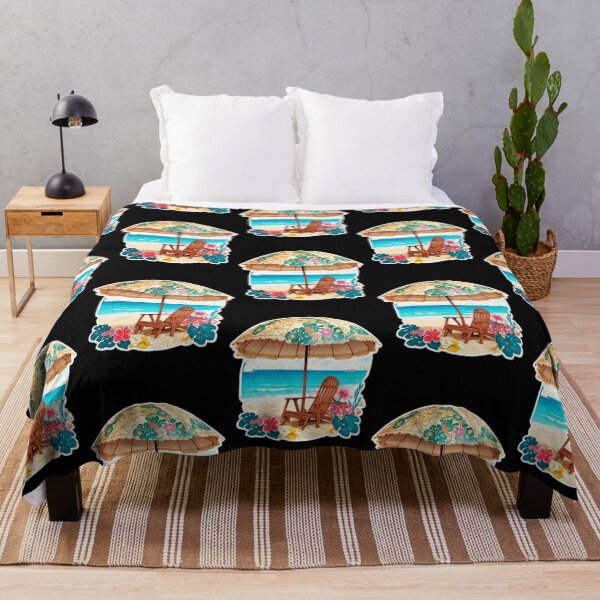 Item preview, Umbrella and Chair on a Beach in Hawaii - Ocean Chill designed and sold by NautiChic.