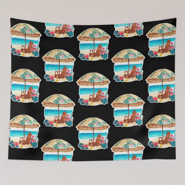 Item preview, Umbrella and Chair on a Beach in Hawaii - Ocean Chill designed and sold by NautiChic.