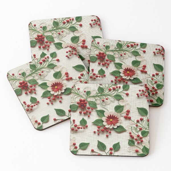 Item preview, Christmas Xmas Fake Embroidery 3D Effect Pattern No 16 designed and sold by Atomura.