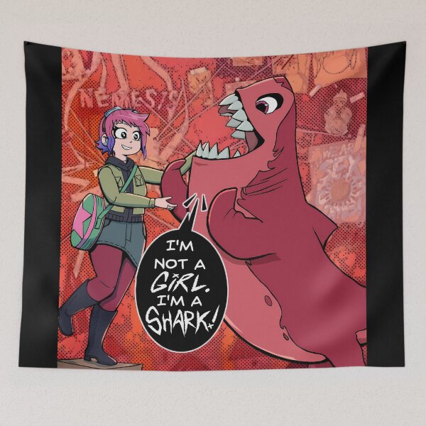 Item preview, Ramona Flower x Nimona - Not a Girl, i'm a Shark! designed and sold by COSTFEIT.