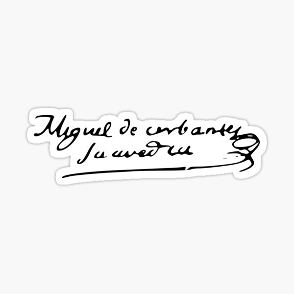 Firma Cervantes Pegatina