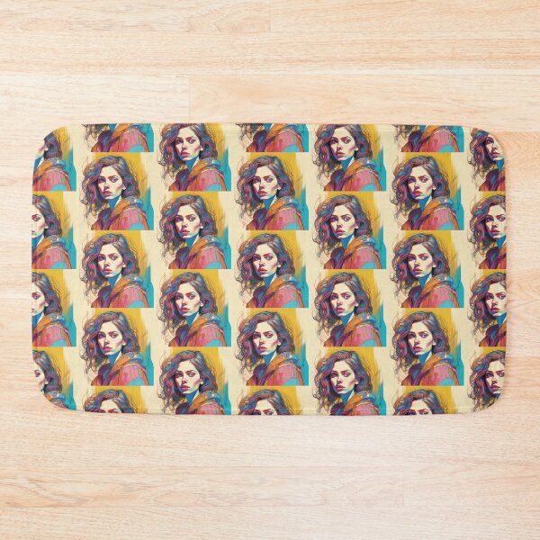 Item preview, A girl with brown hair in a watercolor and colored pencil style. designed and sold by SleeeepyStudio.