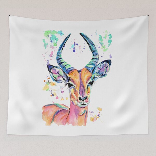 Item preview, Colourful Watercolour Impala designed and sold by SaltySerenity.