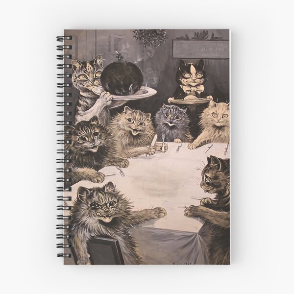 Item preview, Cat Dinner Party - Louis Wain designed and sold by Arwen-Art.