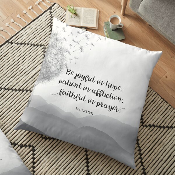 Christian Quote Floor Pillow