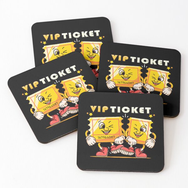 Item preview, VIP Ticket, cartoon mascot character truncated tickets designed and sold by Kevyn Adha.