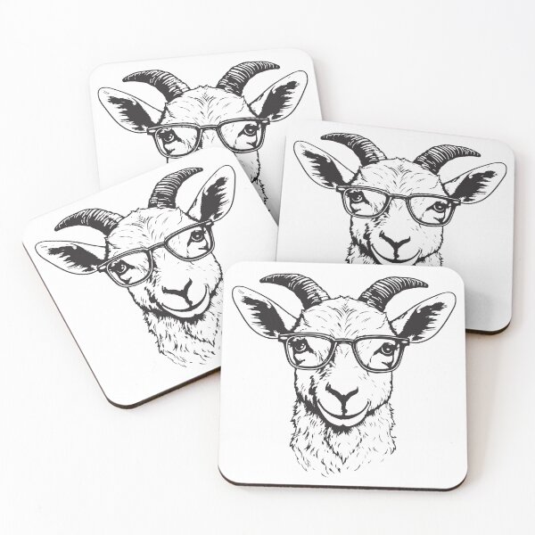 Item preview, Hipster Goat Farm Animal Line Drawing designed and sold by LionessLove.