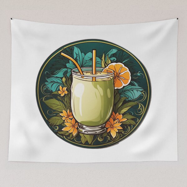 Item preview, Vacation Drink With Coconut and Orange on a Beach in Hawaii designed and sold by NautiChic.