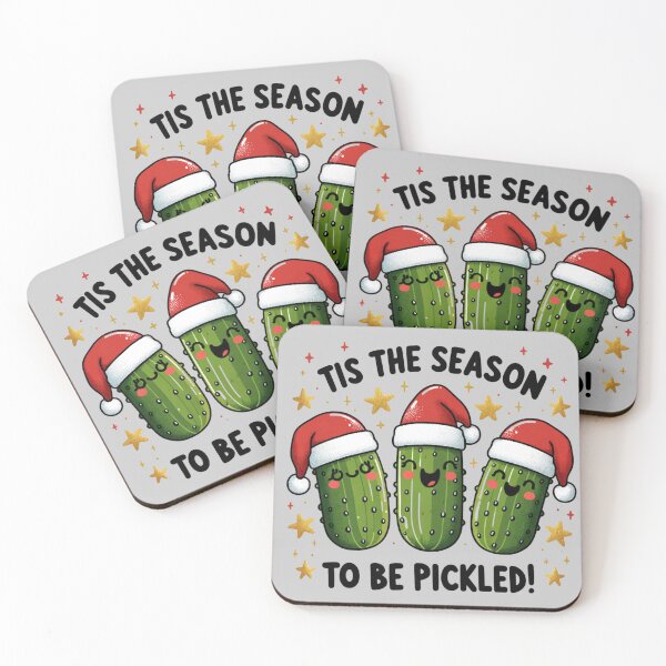 Item preview, Tis the Season to be pickled, Adorable Christmas Pickels designed and sold by Hibiskusmond.