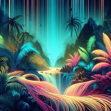 Artwork thumbnail, Neon Jungle Journey by cokemann