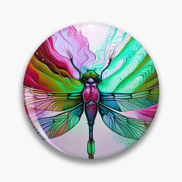 Item preview, Dragonfly Stained Glass Cartoon designed and sold by druidwolfart.