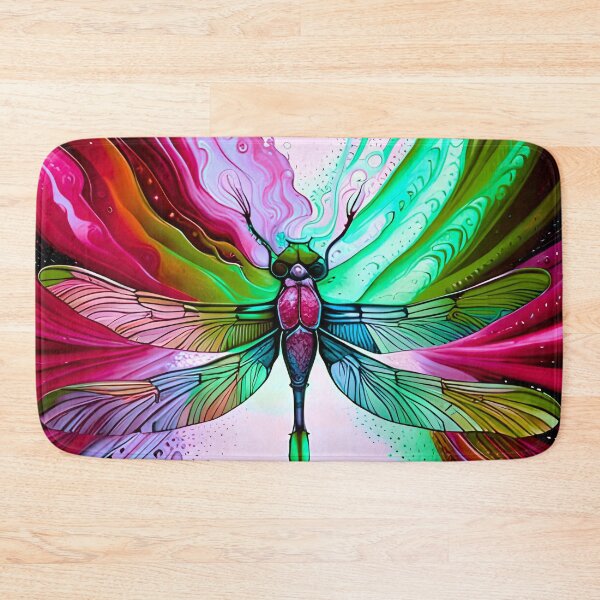 Item preview, Dragonfly Stained Glass Cartoon designed and sold by druidwolfart.