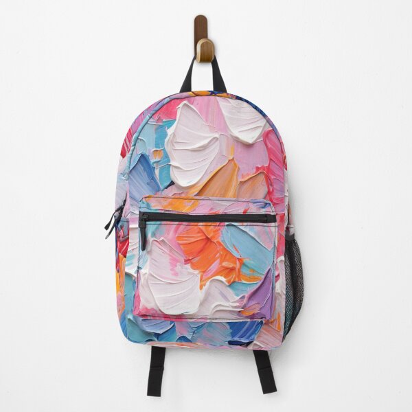 Item preview, Paint on canvas abstract flowers, colorful thick impasto designed and sold by exitbird.