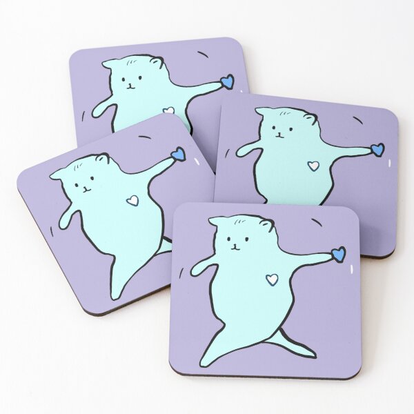 Item preview, A cat throwing away its broken blue heart designed and sold by Saladeis-draw.