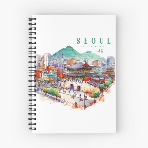 Item preview, Seoul South Korea Watercolor designed and sold by PaintMeWorld.
