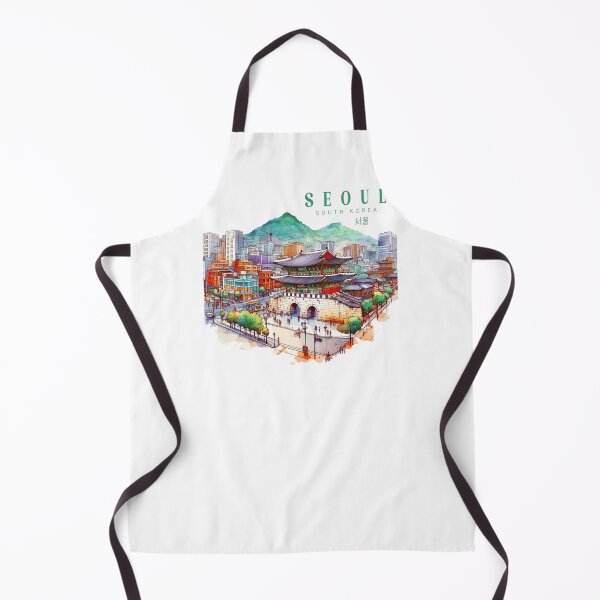Item preview, Seoul South Korea Watercolor designed and sold by PaintMeWorld.