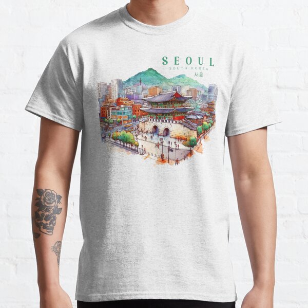 Artikel-Vorschau von Seoul Südkorea Aquarell, designt und verkauft von PaintMeWorld.