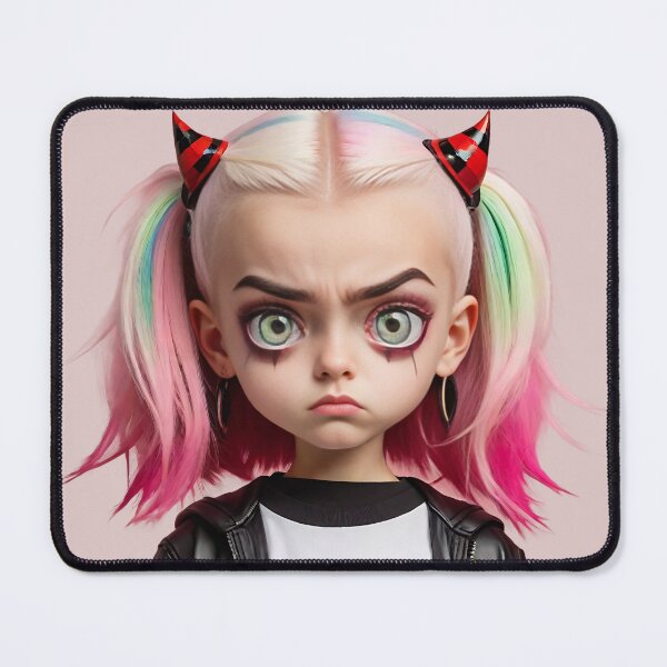 Item preview, Little devil, Punk girl feel upset, Big eyes girl designed and sold by KiraChie.