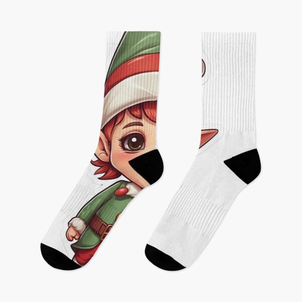 Item preview, Festive sticker elf in a green suit. designed and sold by Julia-Litvishka.