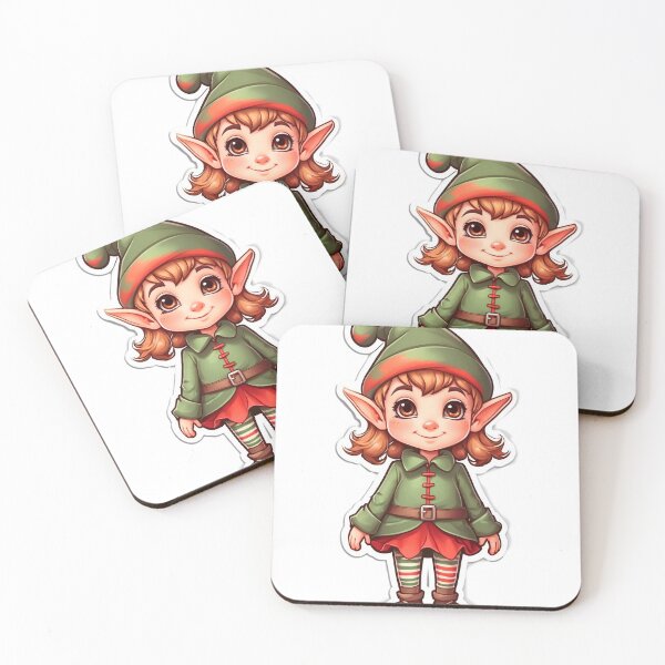 Item preview, Festive sticker elf in a green suit. designed and sold by Julia-Litvishka.