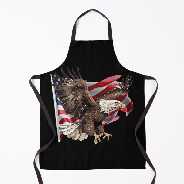 Item preview, A majestic patriotic eagle in front of the USA flag designed and sold by WallGemsArt.