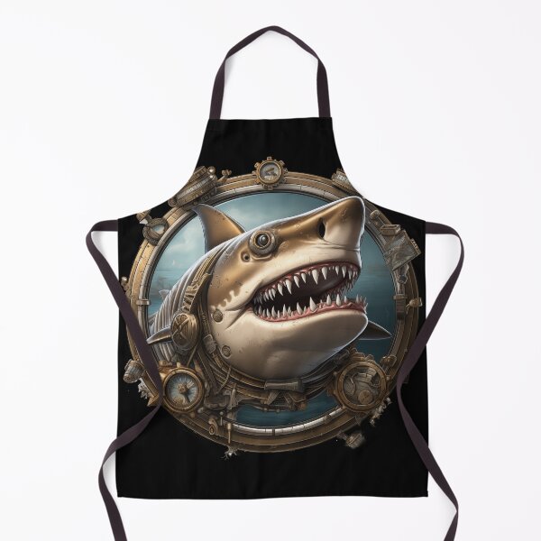 Item preview, Steam Punk Shark in round frame designed and sold by Sp3ctrumOfColor.