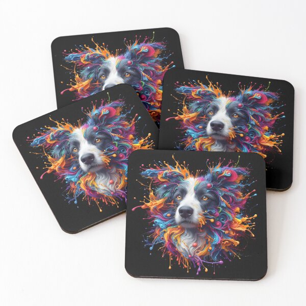 Item preview, Border Collie Paint Splat Portrait  designed and sold by fatbanana.