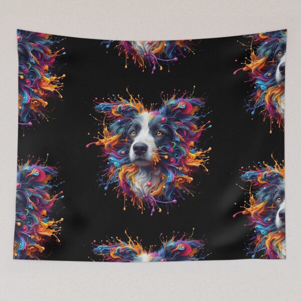 Item preview, Border Collie Paint Splat Portrait  designed and sold by fatbanana.