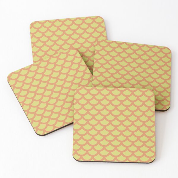 Item preview, Yellow Orange Semicircle Scales Dent Dimple Geometric Abstract Classic Modern Pattern designed and sold by PenguinForests.