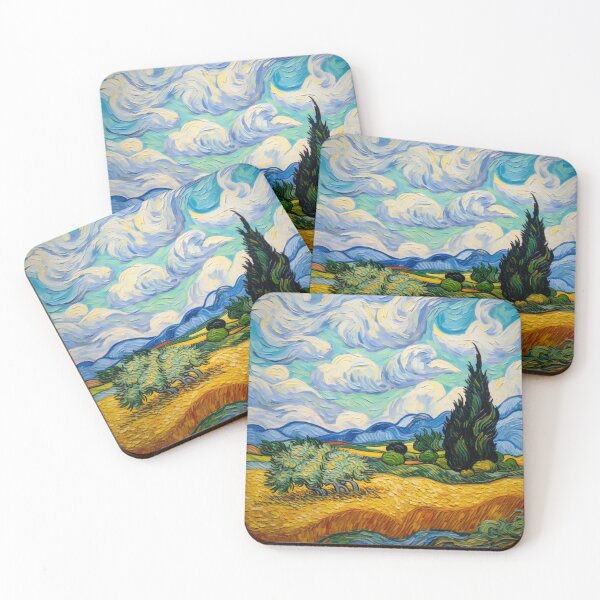 Item preview,  Vincent Van Gogh "A Wheatfield with Cypresses", 1889 designed and sold by melikekoc.