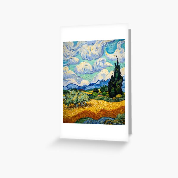 Item preview,  Vincent Van Gogh "A Wheatfield with Cypresses", 1889 designed and sold by melikekoc.